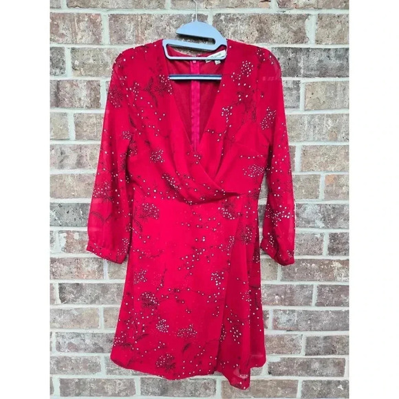 Madewell Hazelwood Wrap-Front Mini Dress in Windswept Floral Size 2 - Picture 3 of 5